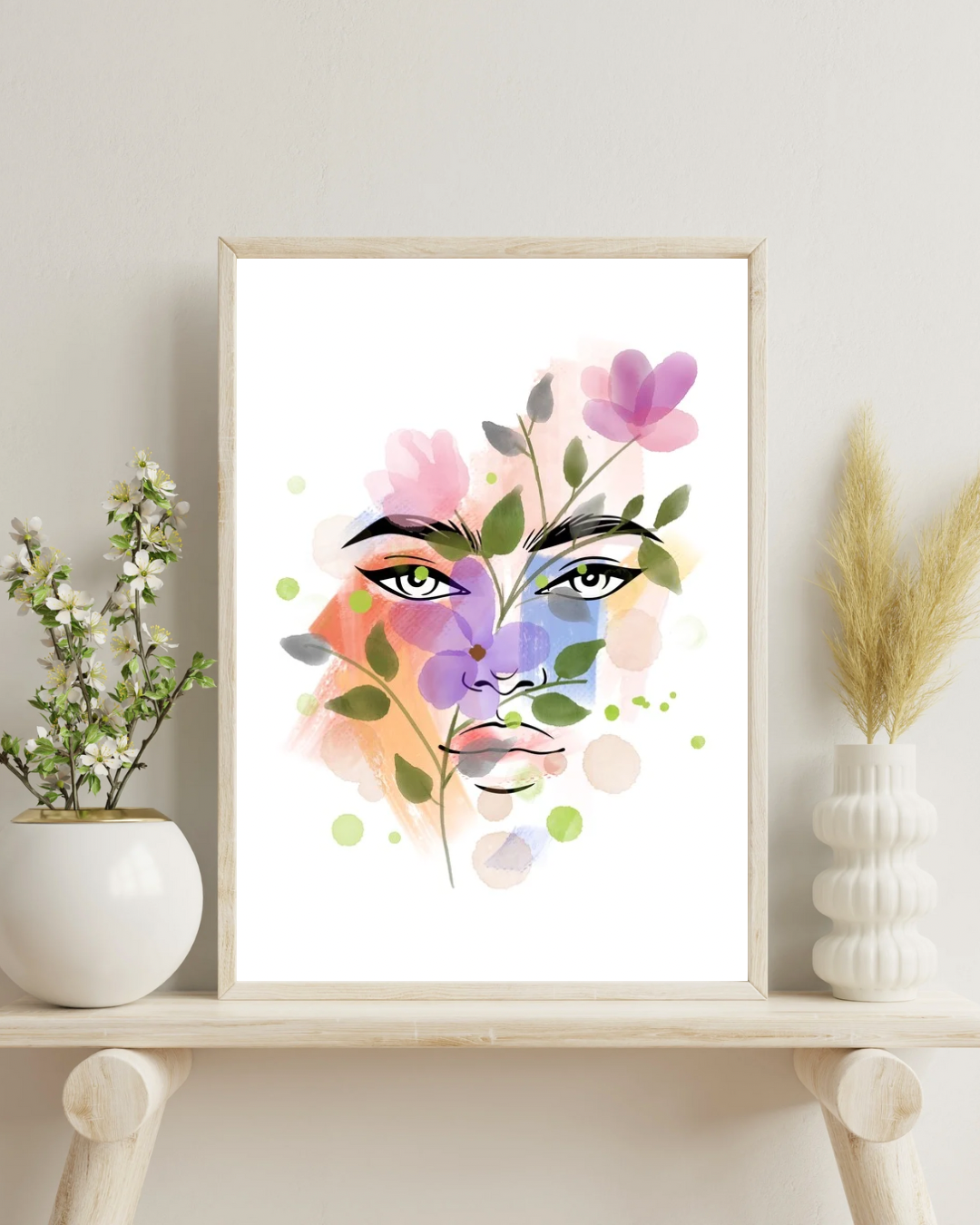 Pastel Flower Poster Print | Large Picture | Wall Art | Home Decor | Picture Artwork | Flower Lady