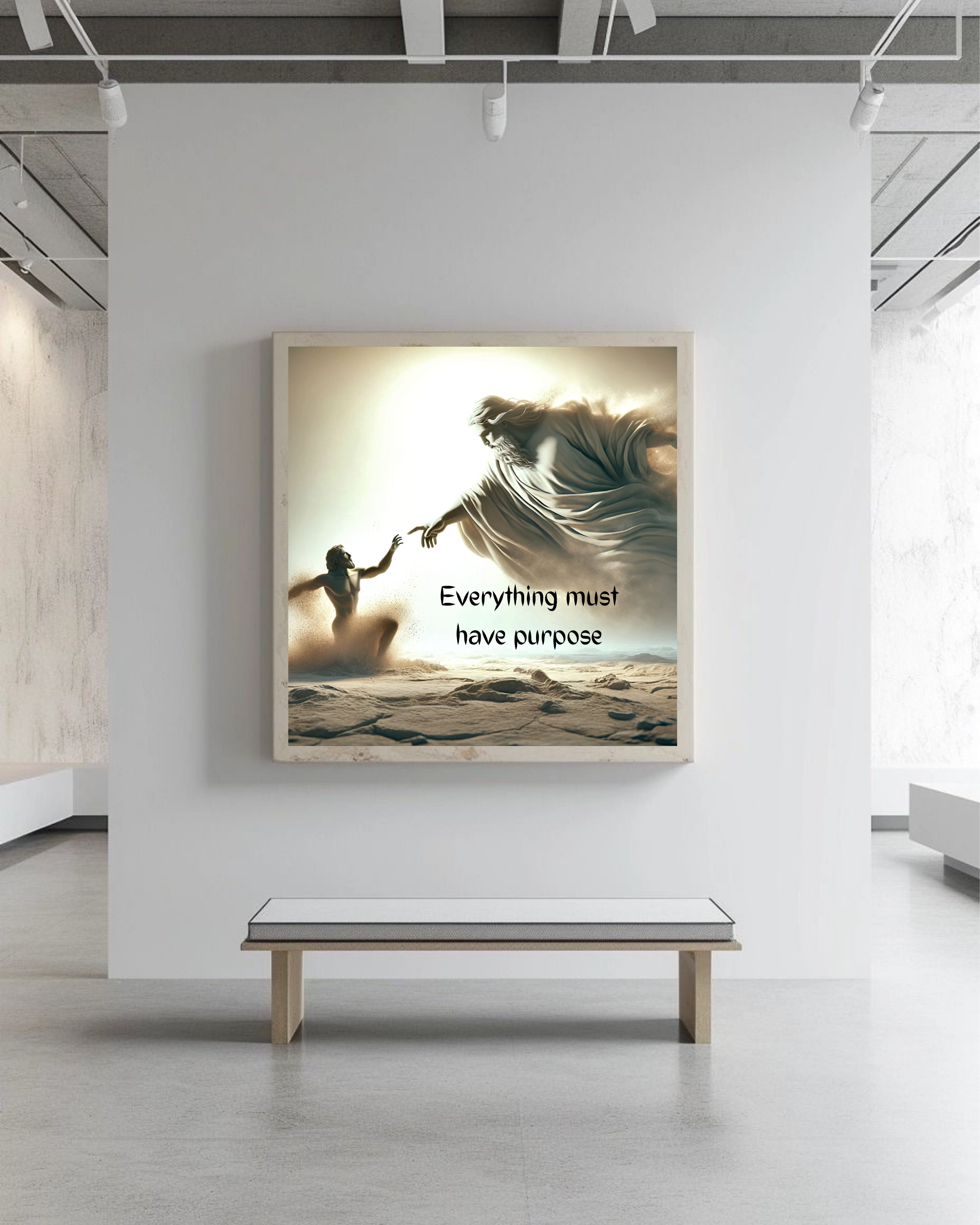 Matte Poster Print Creation of Adam | Wall Art | Home Decor | Quote Art