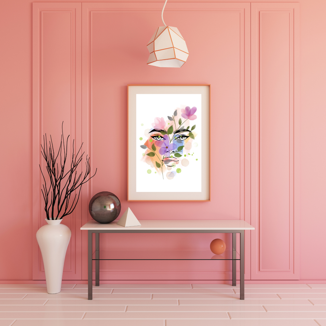 Pastel Flower Poster Print | Large Picture | Wall Art | Home Decor | Picture Artwork | Flower Lady