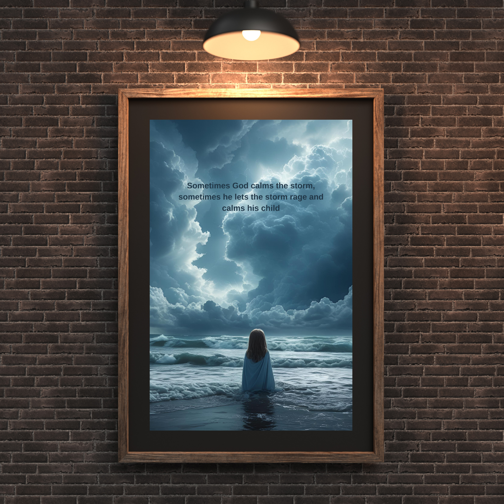 The Blue Storm | Large Matte Effect Wall Art for any living or work space