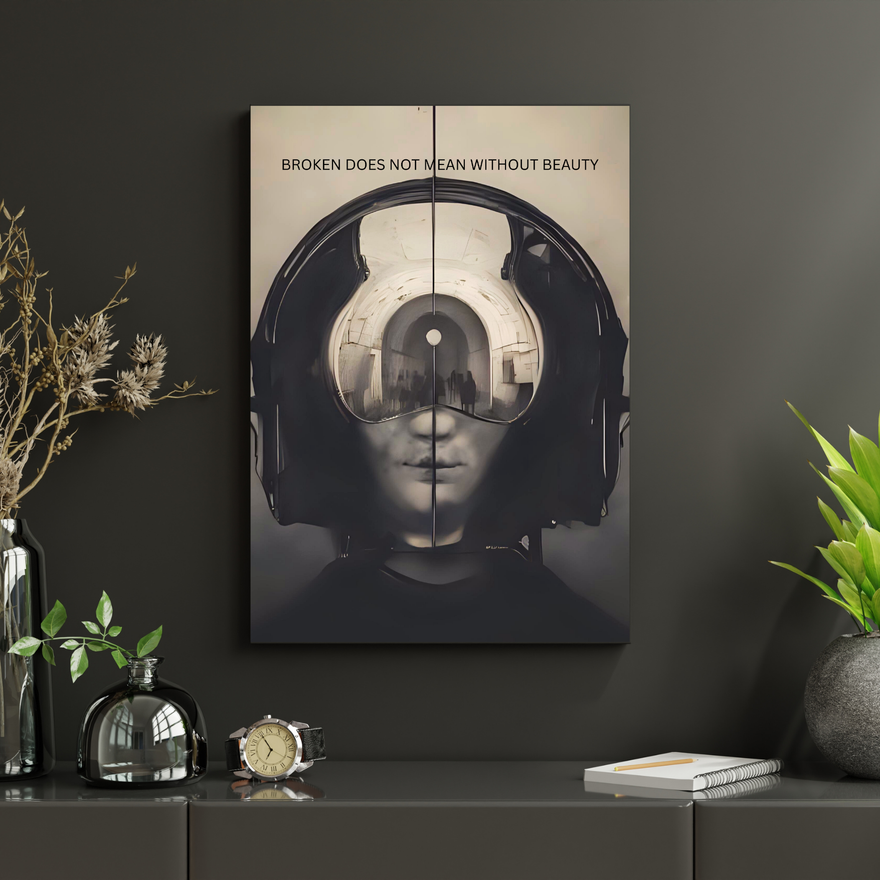 Broken Beauty | Large Matte Effect Wall Art for any living or work space