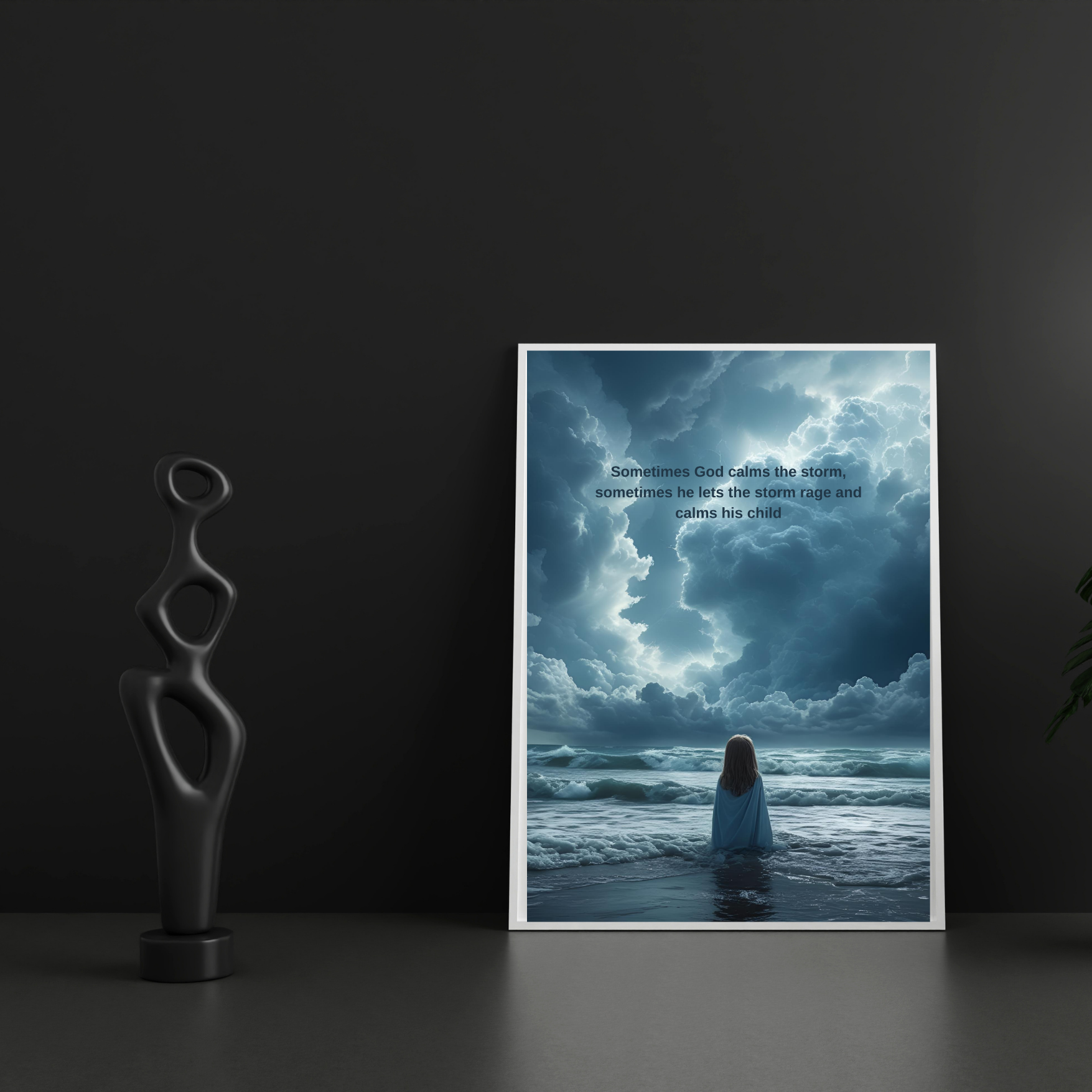 The Blue Storm | Large Matte Effect Wall Art for any living or work space