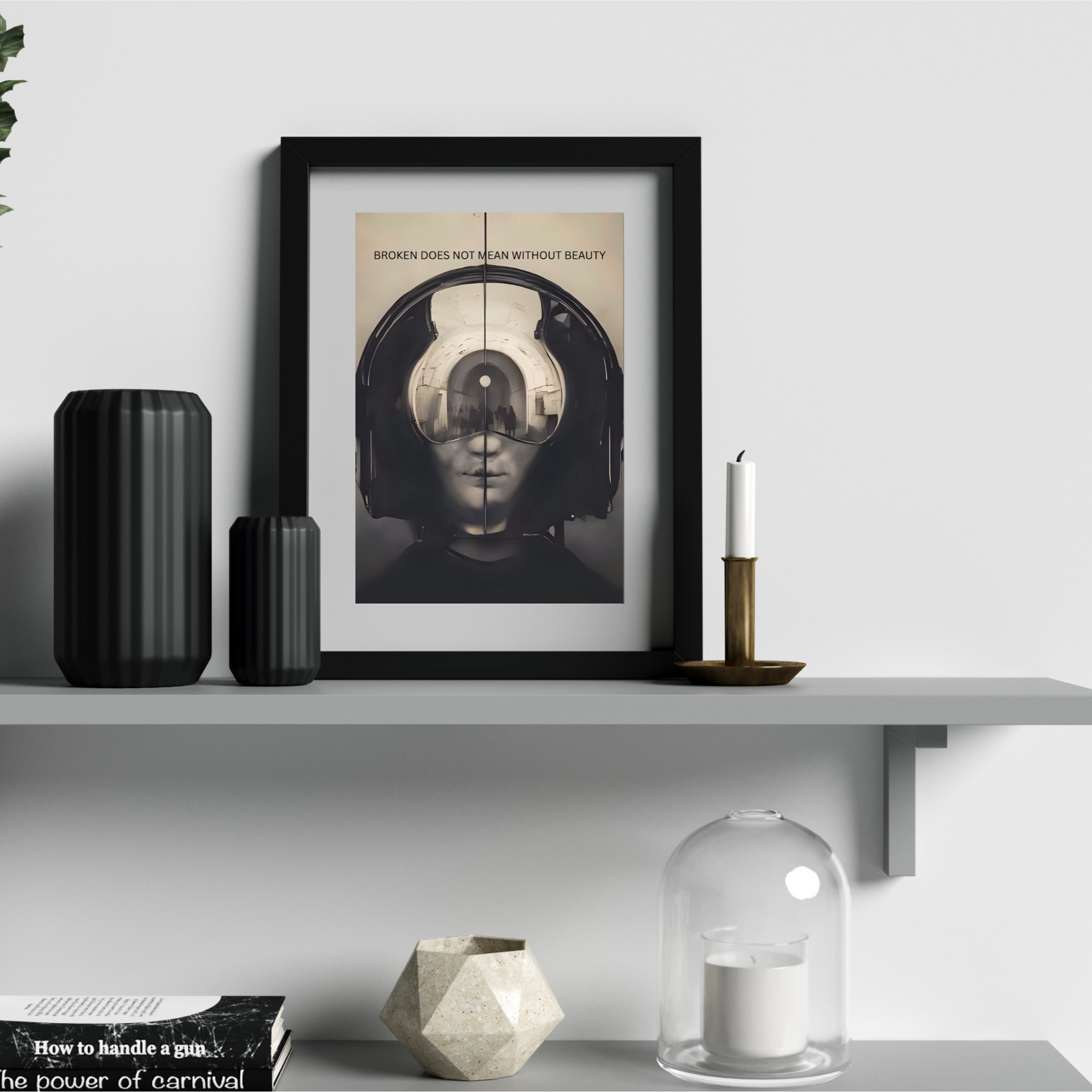 Broken Beauty | Large Matte Effect Wall Art for any living or work space