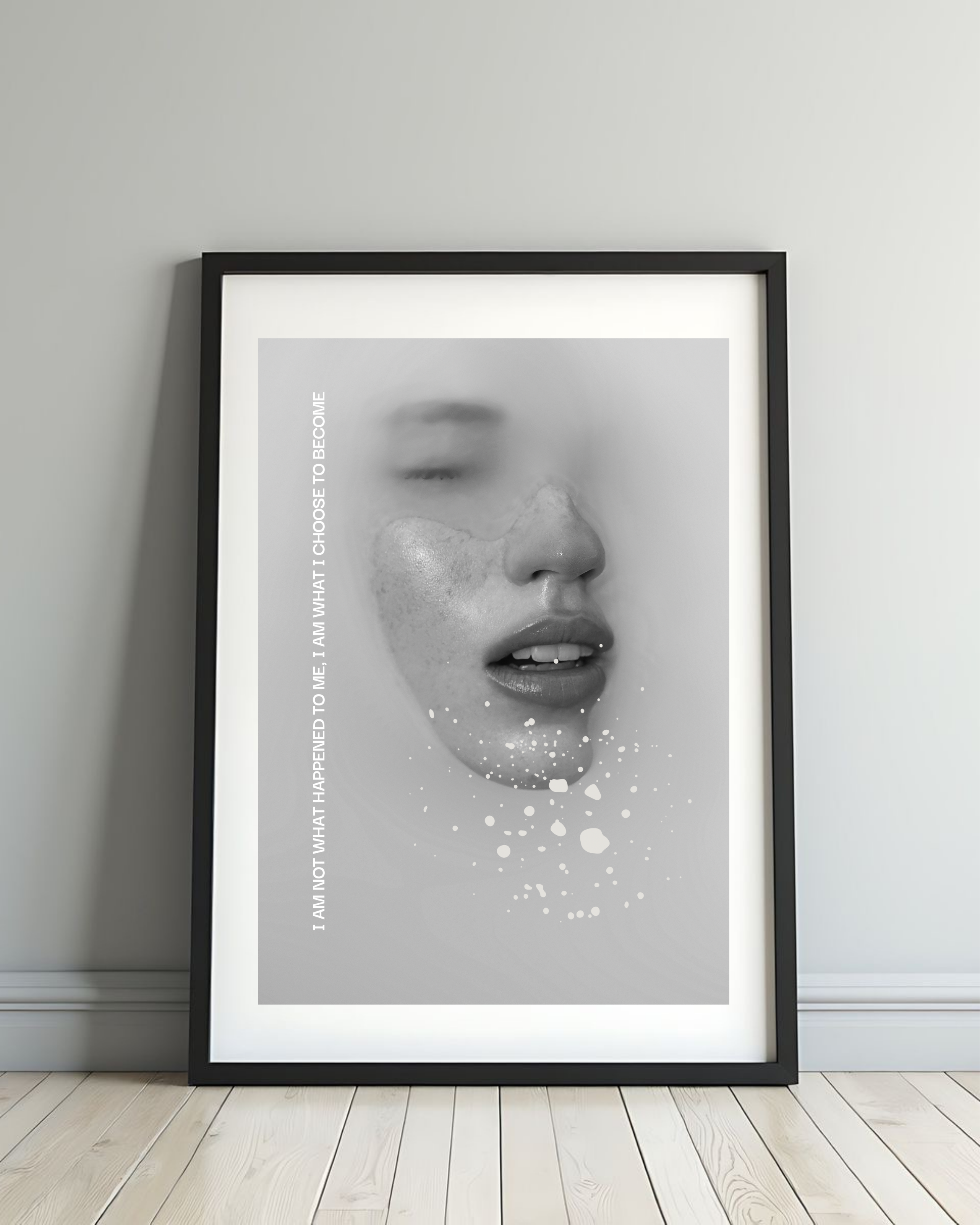 Unique Framed Pastel Picture | Wall Art | Home Decor | Quote Art | I am not what happened to me, I am what I choose to become" Carl Jung
